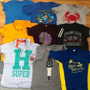 Lot of 9 short sleeve tops for a boy size 7/8